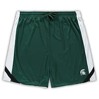 Short réversible pour hommes, vert Colosseum/blanc, Michigan State Spartans Big & Tall Team