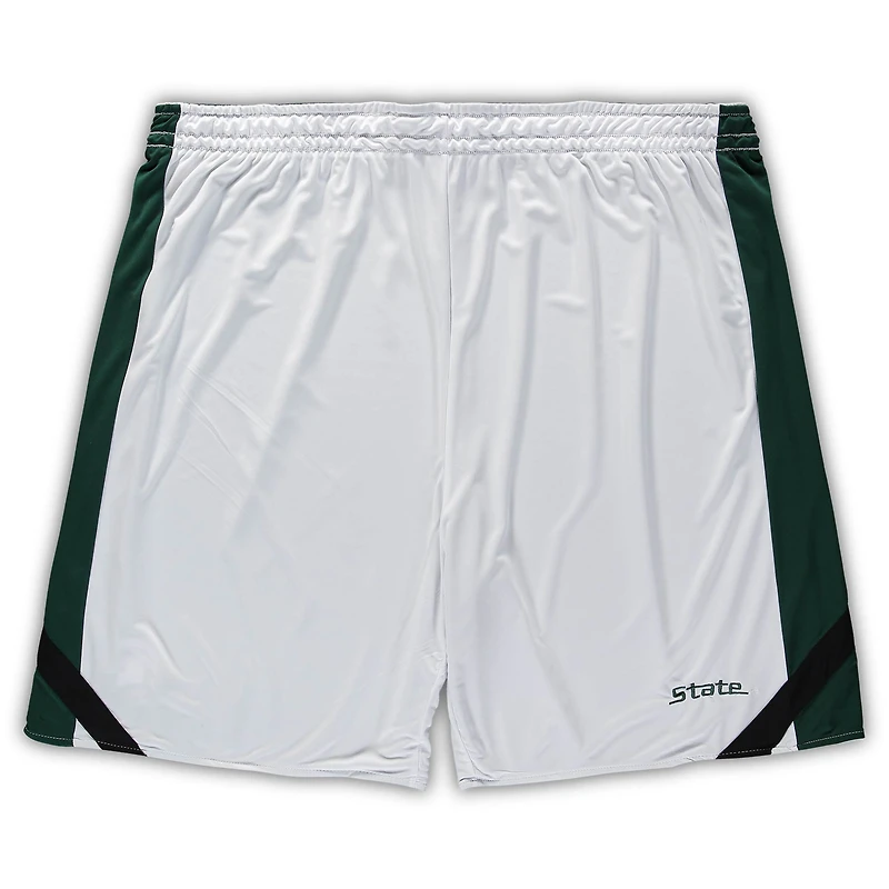 Short réversible pour hommes, vert Colosseum/blanc, Michigan State Spartans Big & Tall Team