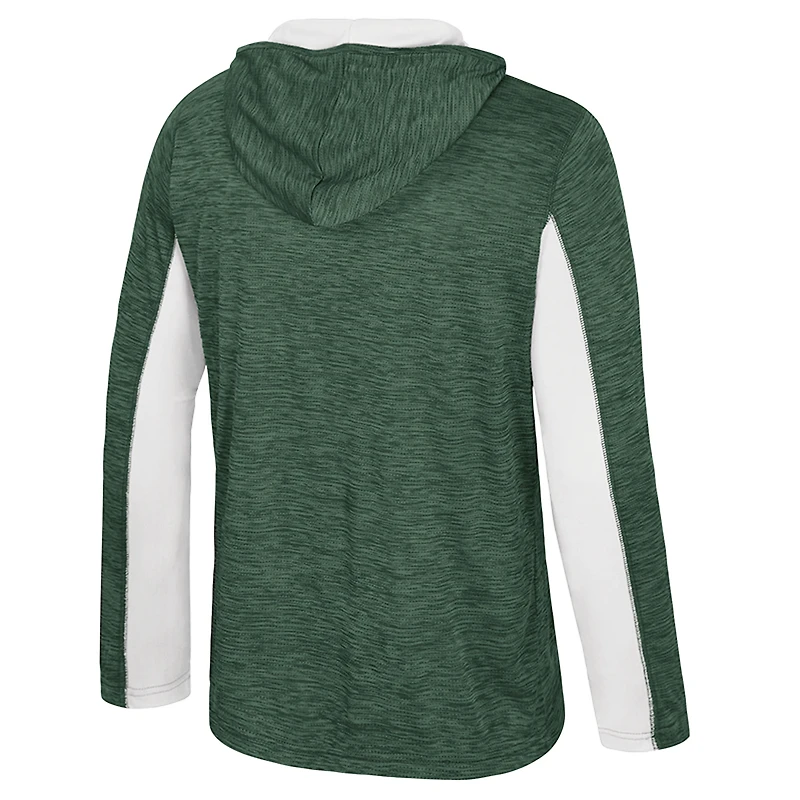 Men's Colosseum Green Michigan State Spartans Always Sunny Quarter-Zip Hoodie