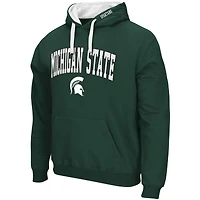 Men's Colosseum Green Michigan State Spartans Big & Tall Arch Logo 2.0 Pullover Hoodie