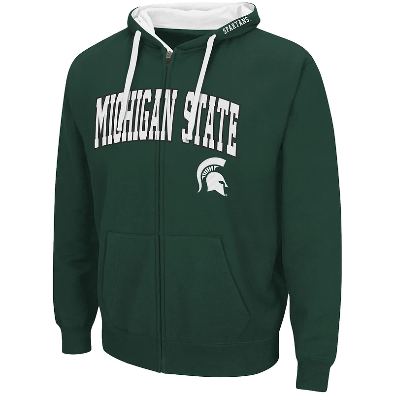 Sweat à capuche zippé Colosseum Michigan State Spartans Big & Tall pour homme