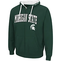 Sweat à capuche zippé Colosseum Michigan State Spartans Big & Tall pour homme