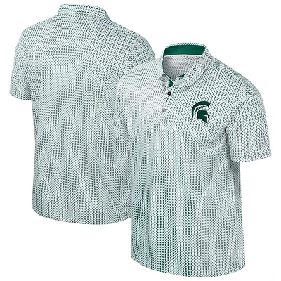 Men's Colosseum Green Michigan State Spartans Big & Tall Marty Rival Polo