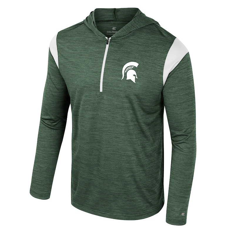 Men's Colosseum Green Michigan State Spartans Dozer Half-Zip Windshirt