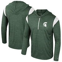 Men's Colosseum Green Michigan State Spartans Dozer Half-Zip Windshirt