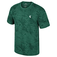 Men's Colosseum Green Michigan State Spartans Floral Printed T-Shirt