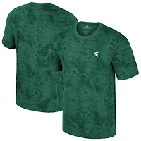 Men's Colosseum Green Michigan State Spartans Floral Printed T-Shirt