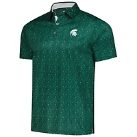 Men's Colosseum  Green Michigan State Spartans Football Print Polo