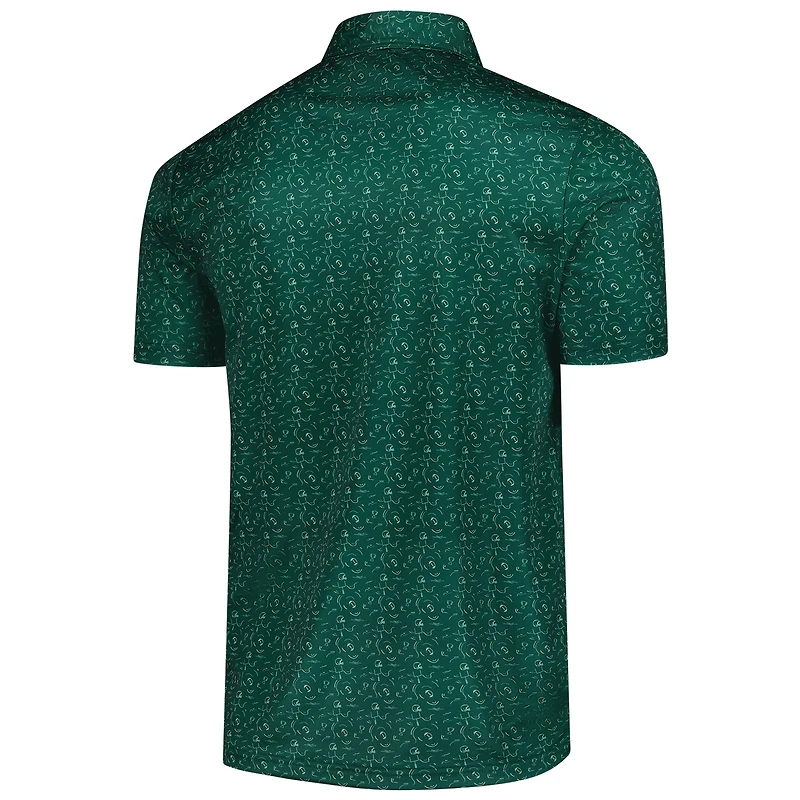 Men's Colosseum  Green Michigan State Spartans Football Print Polo