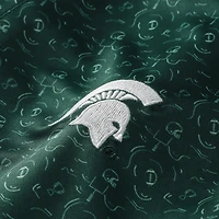 Polo imprimé football vert Colosseum pour homme, Michigan State Spartans