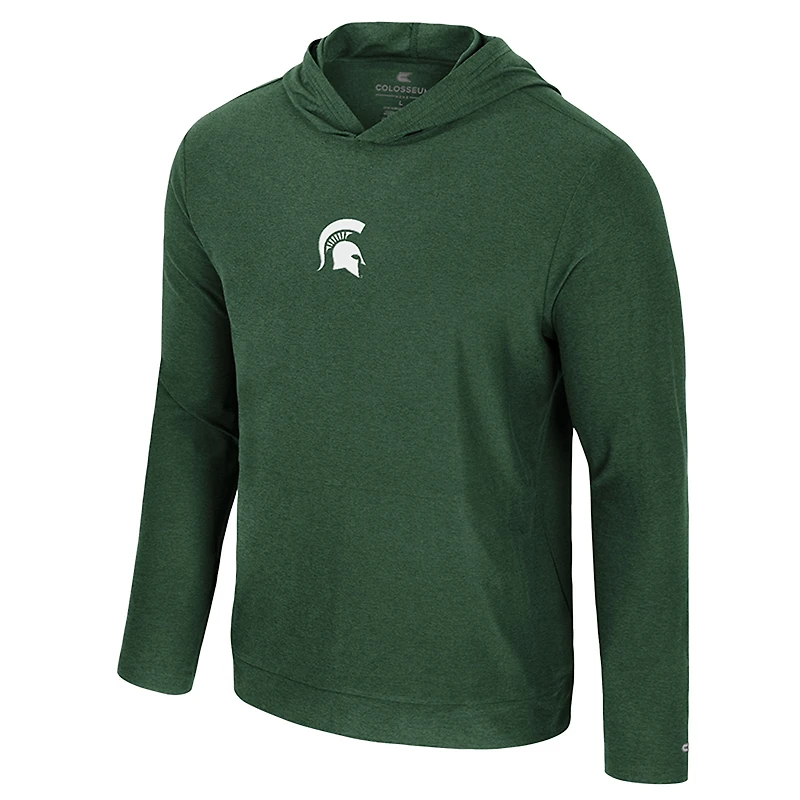 Sweat à capuche manches longues et col rond pour homme Michigan State Spartans vert Colosseum