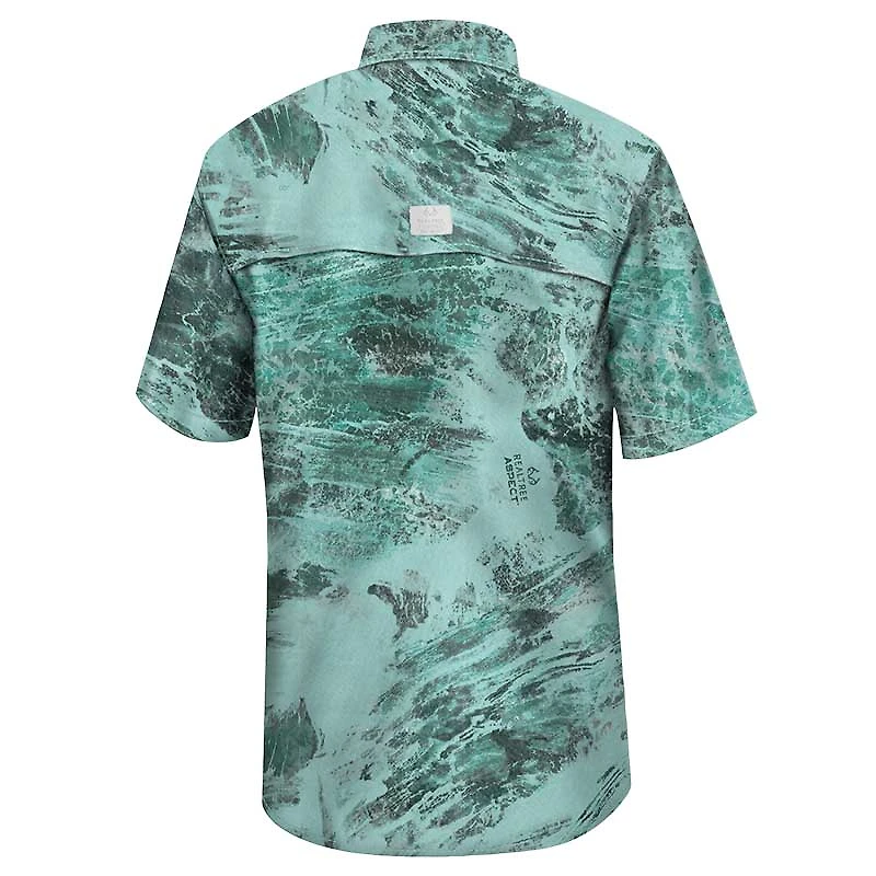 Men's Colosseum  Green Michigan State Spartans Realtree Aspect Charter Full-Button Fishing Shirt