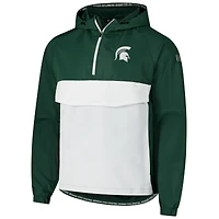 Veste anorak à demi-zip Reloaded Michigan State Spartans vert Colosseum pour homme