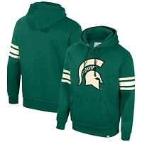 Pull à capuche vert Colosseum Michigan State Spartans saluant pour hommes