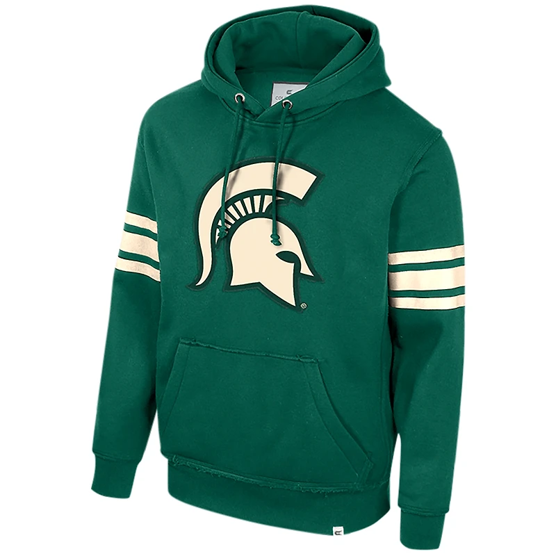 Pull à capuche vert Colosseum Michigan State Spartans saluant pour hommes