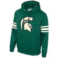 Pull à capuche vert Colosseum Michigan State Spartans saluant pour hommes