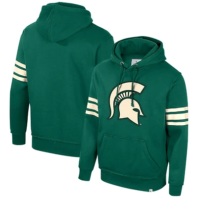 Pull à capuche vert Colosseum Michigan State Spartans saluant pour hommes