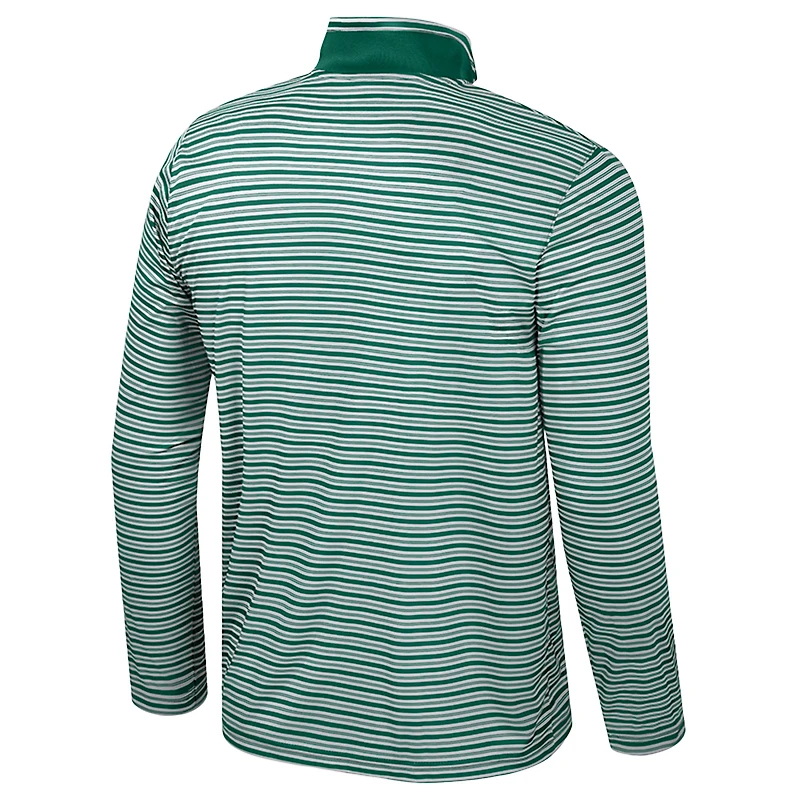 Haut rayé à glissière quart de tour pour homme, vert Colosseum, Michigan State Spartans