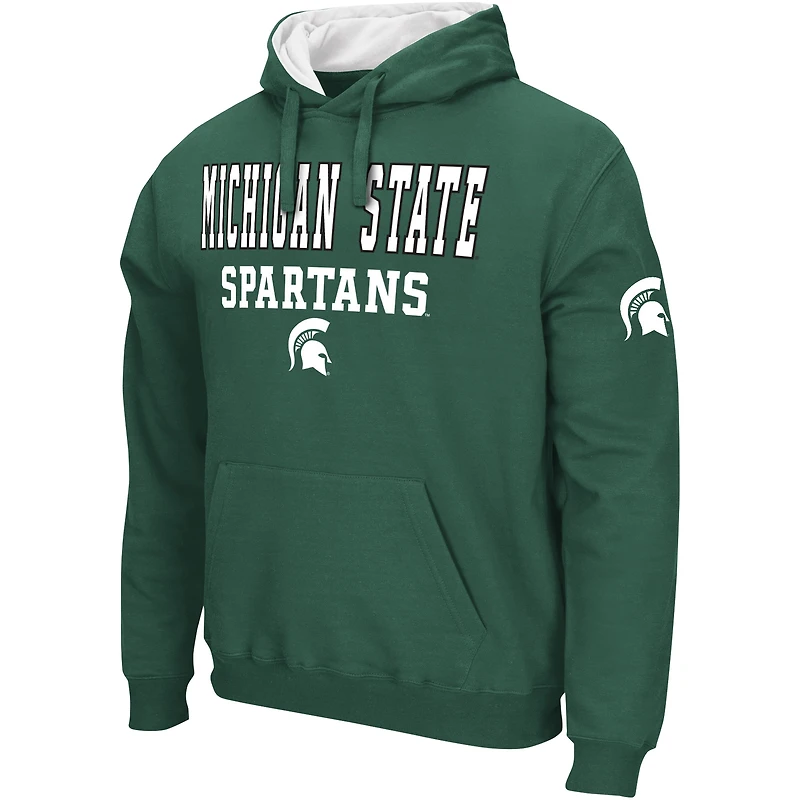 Men's Colosseum Michigan State Spartans Sunrise Pullover Hoodie