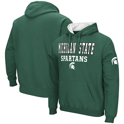 Men's Colosseum Michigan State Spartans Sunrise Pullover Hoodie