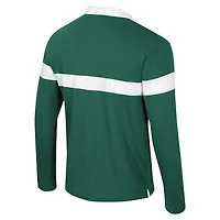 Men's Colosseum  Green Michigan State Spartans Too Cool For School Long Sleeve Polo