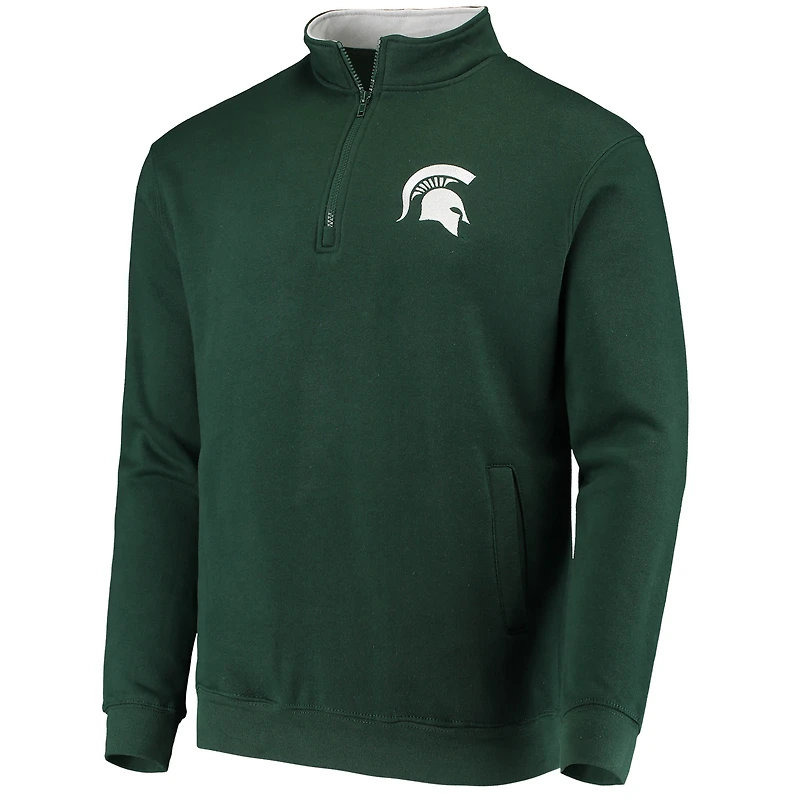 Veste à quart de zip avec logo Colosseum Green Michigan State Spartans Tortugas pour hommes