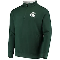Veste à quart de zip avec logo Colosseum Green Michigan State Spartans Tortugas pour hommes