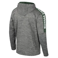 Sweat à capuche Dozer pour homme Colosseum Heather Grey Michigan State Spartans