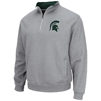 Veste à quart de zip avec logo l'équipe Tortugas du Michigan State Spartans Colosseum gris chiné pour hommes