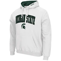 Sweat à capuche Colosseum blanc Michigan State Spartans Arch & Logo 3.0 pour hommes