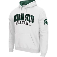 Chandail à capuchon double arche Colosseum Michigan State Spartans pour hommes, blanc
