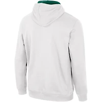Sweat à capuche demi-zip Colosseum blanc Michigan State Spartans pour hommes