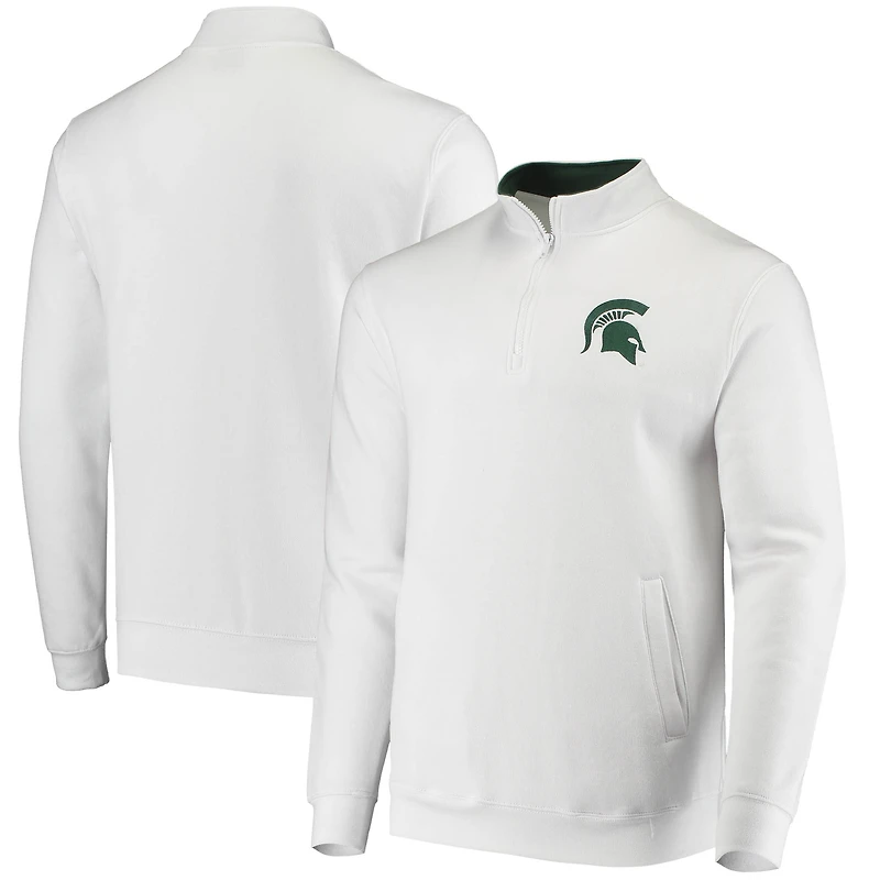 Men's Colosseum Green Michigan State Spartans Tortugas Logo Quarter-Zip Jacket