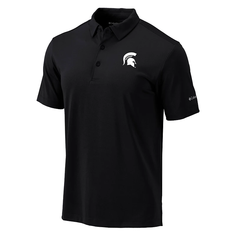 Polo Omni-Wick Drive noir pour homme des Spartans de l'État du Michigan Columbia