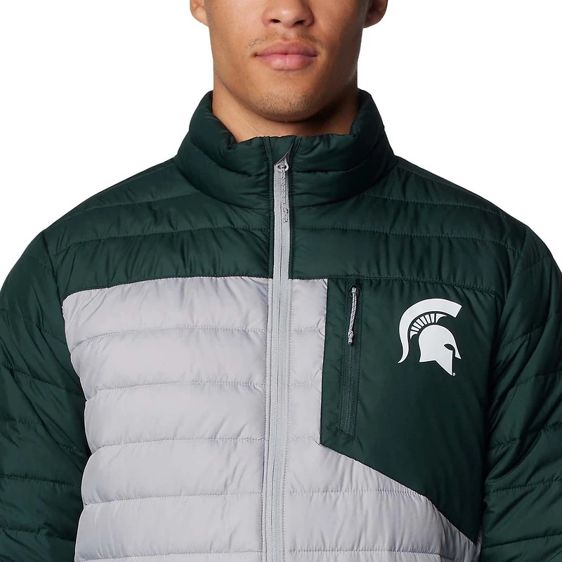 Veste zippée isolante double Blitz Omni-Heat Infinity pour homme de la collection Michigan State Spartans Columbia, grise
