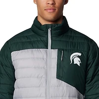 Veste zippée isolante double Blitz Omni-Heat Infinity pour homme de la collection Michigan State Spartans Columbia, grise