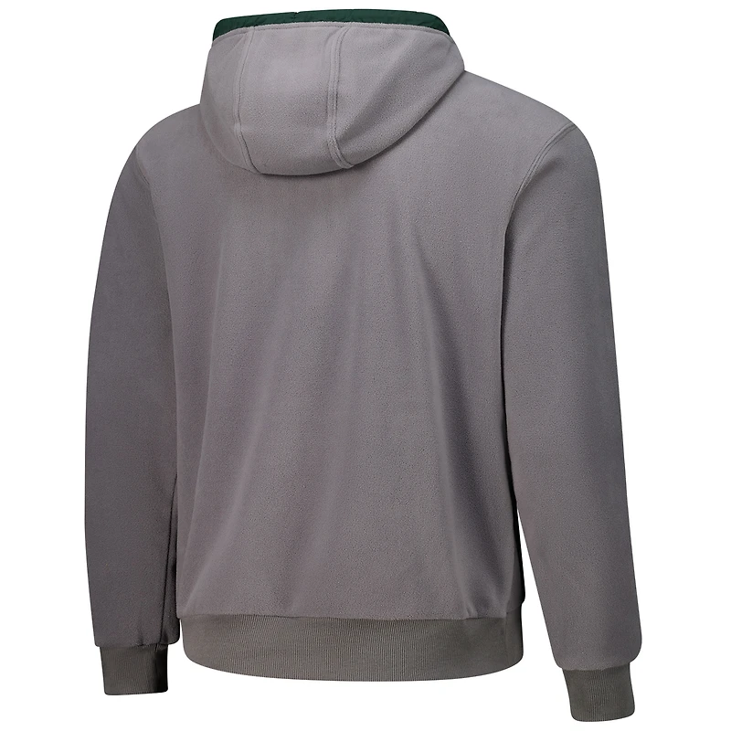 Men's  Columbia Gray Michigan State Spartans Flanker Fleece Pullover Hoodie