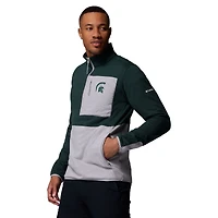 Men's Columbia Green/Gray Michigan State Spartans Hike Omni-Wick Half-Zip Pullover
