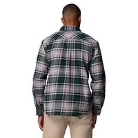 Men's Columbia  Green Michigan State Spartans Flare Gun Omni-Wick Flannel Long Sleeve Button-Up Shirt
