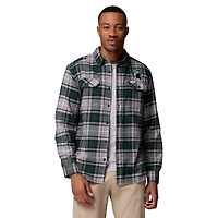 Chemise boutonnée à manches longues en flanelle Omni-Wick pour homme, modèle vert Columbia Michigan State Spartans