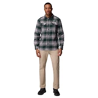 Men's Columbia  Green Michigan State Spartans Flare Gun Omni-Wick Flannel Long Sleeve Button-Up Shirt