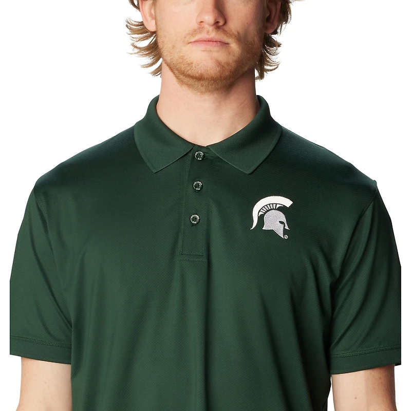 Men's Columbia Green Michigan State Spartans PFG Tamiami Omni-Shade Polo