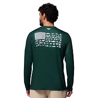 Men's Columbia  Green Michigan State Spartans PHG Terminal Shot Long Sleeve T-Shirt
