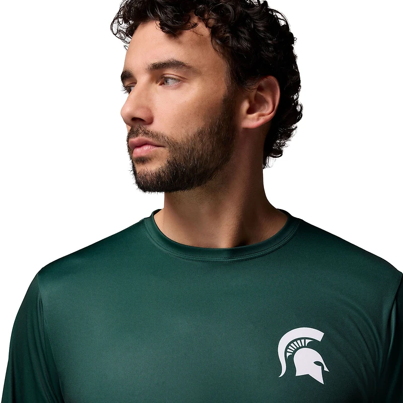 T-shirt à manches longues PHG Terminal Shot vert pour homme des Spartans de l'État du Michigan Columbia