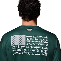 Men's Columbia  Green Michigan State Spartans PHG Terminal Shot Long Sleeve T-Shirt