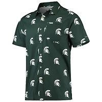 Chemise boutonnée Columbia State Spartans Super Slack Tide Omni-Shade pour homme, vert