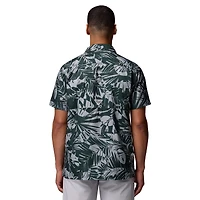 Chemise boutonnée Super Slack Tide Omni-Wick verte pour homme des Spartans de l'État du Michigan Columbia