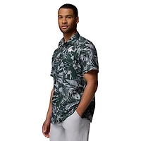 Chemise boutonnée Super Slack Tide Omni-Wick verte pour homme des Spartans de l'État du Michigan Columbia