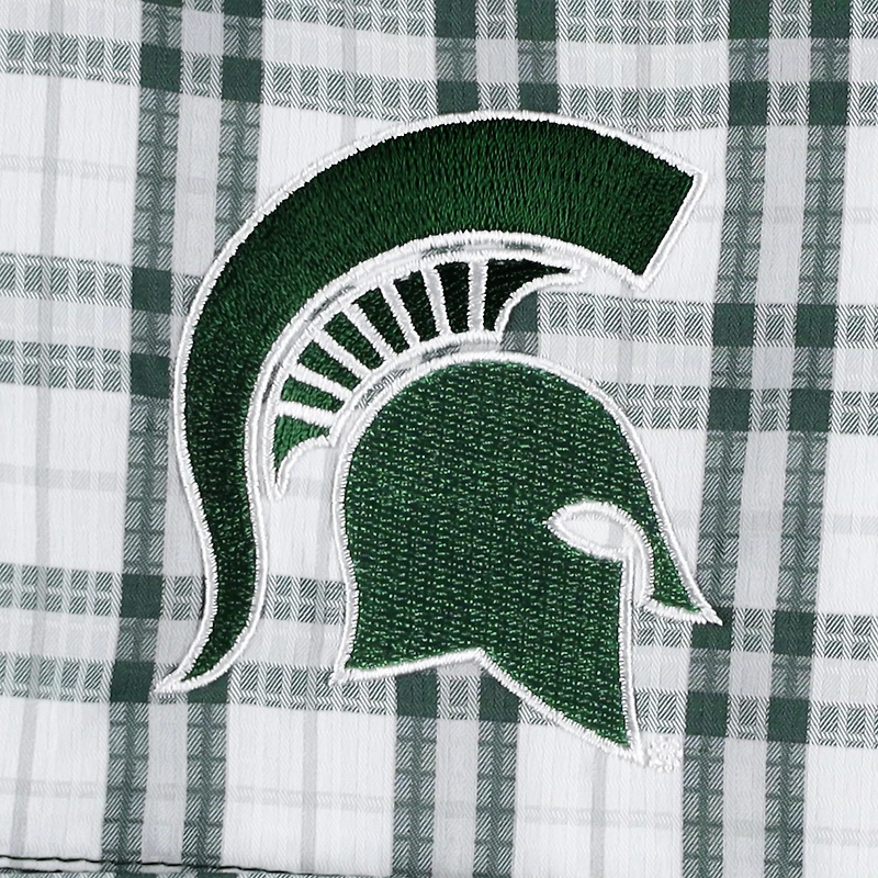 Chemise boutonnée à manches longues pour homme Columbia Green Michigan State Spartans Super Tamiami Omni-Shade