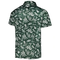 Men's Columbia Green Michigan State Spartans Super Terminal Tackle Omni-Shade Polo
